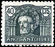 Spain 1943 Jubilee Year 40 CTS Green Edifil 965